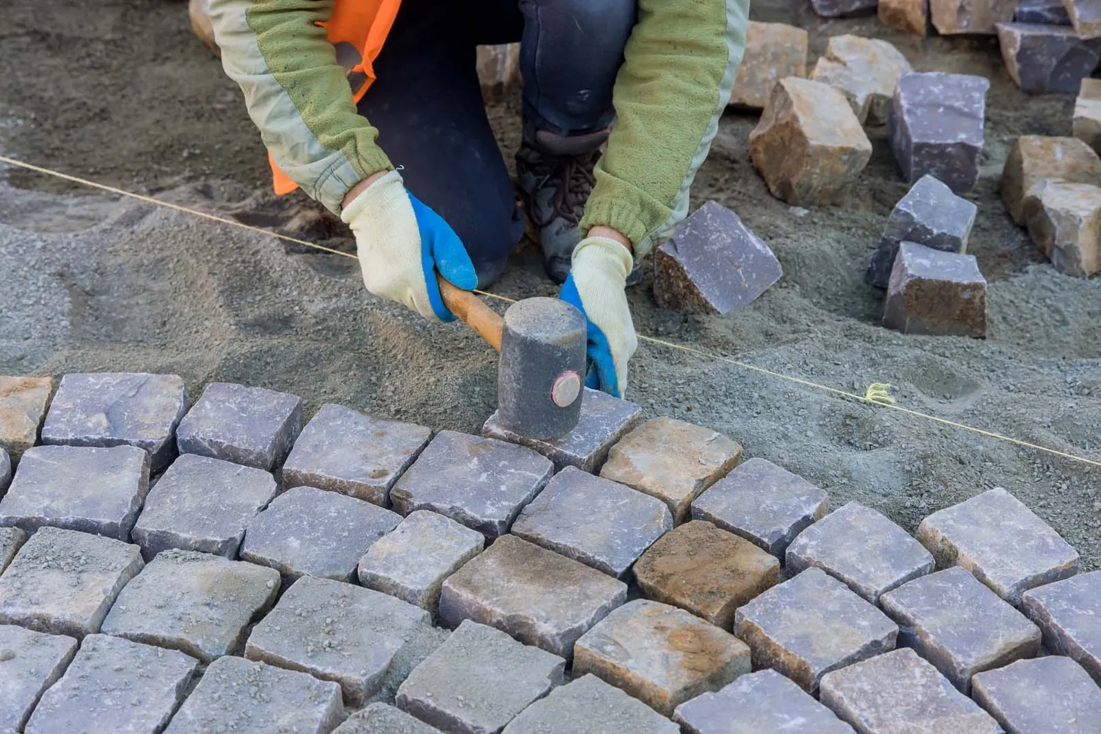 Stone patio installation in Niagara Falls by BGM Construction LTD