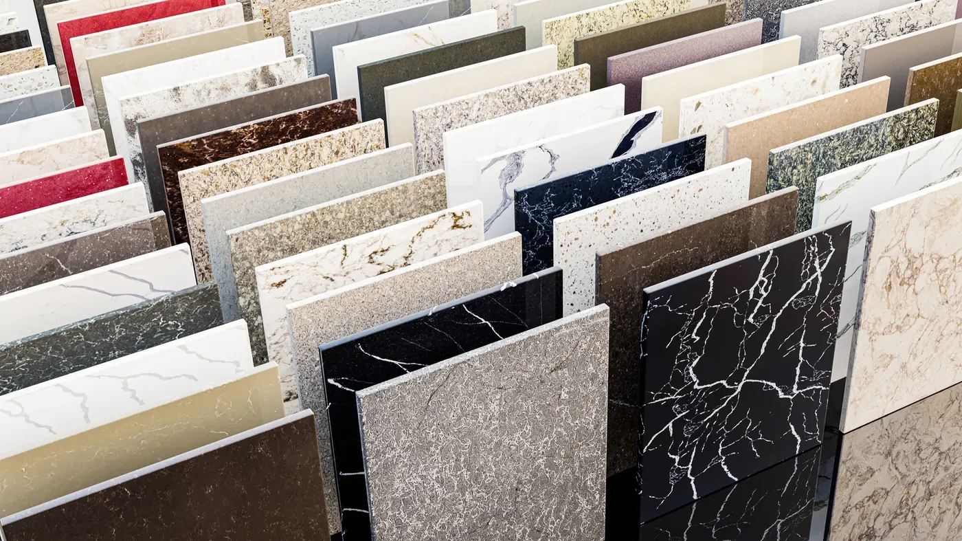 Tile samples display for Niagara Falls renovation projects by BGM Construction LTD
